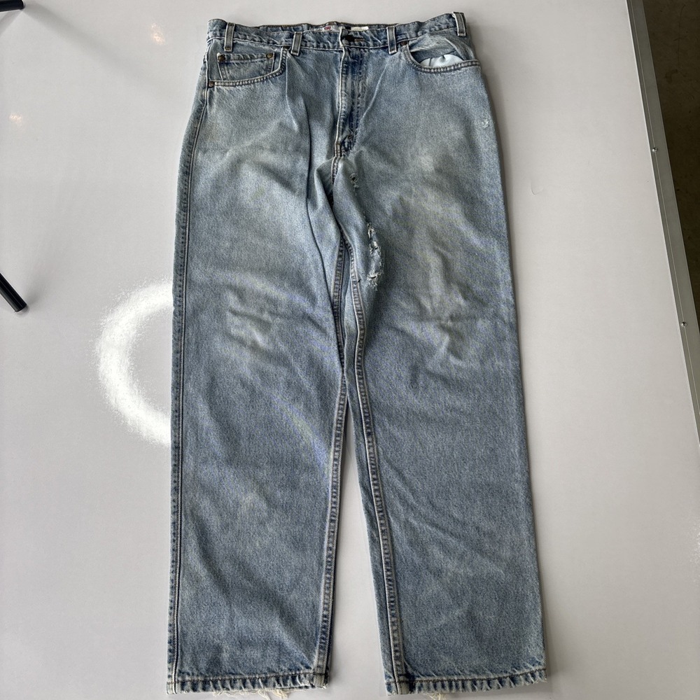 Vintage Y2K Levi's 540 Denim Blue Jeans Mens Size 36 x 30 Brown Tab Batwing Tag